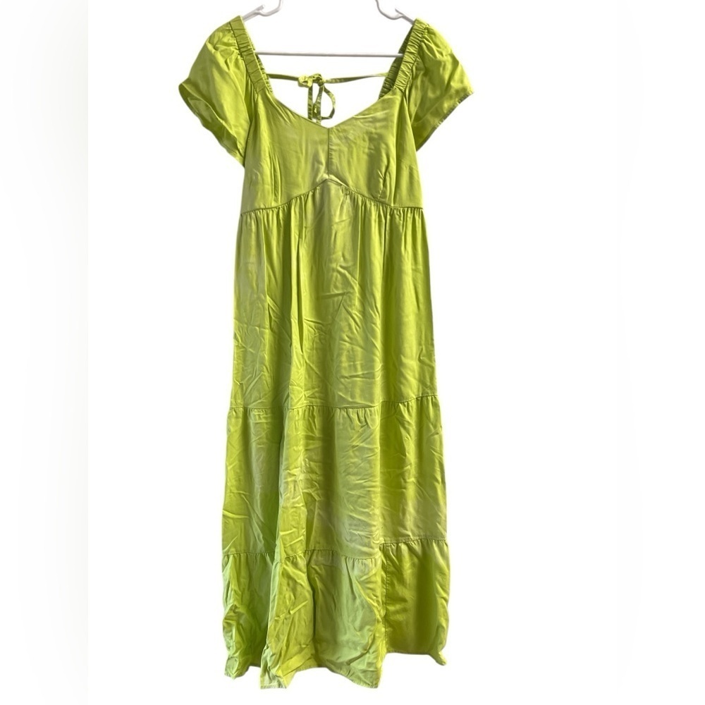 Vibrant green maxi dress